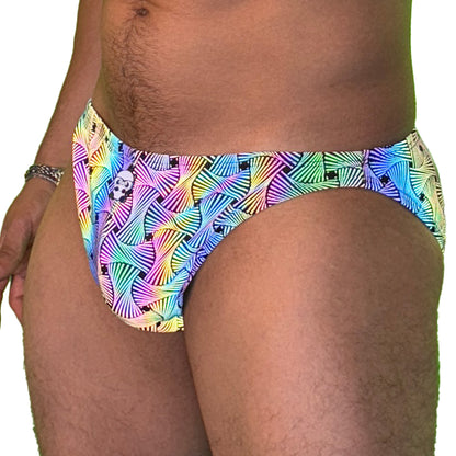 Party Bottoms - Reflective Loom Bikini Cut Party & Swim Brief