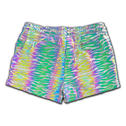 The Zaddy Shorts - Rainbow Reflective Zebra