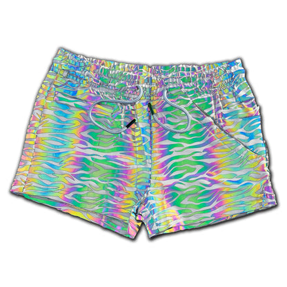 The Zaddy Shorts - Rainbow Reflective Zebra