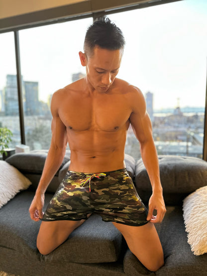 The "VPL" Party Shorts - Glitter Camo